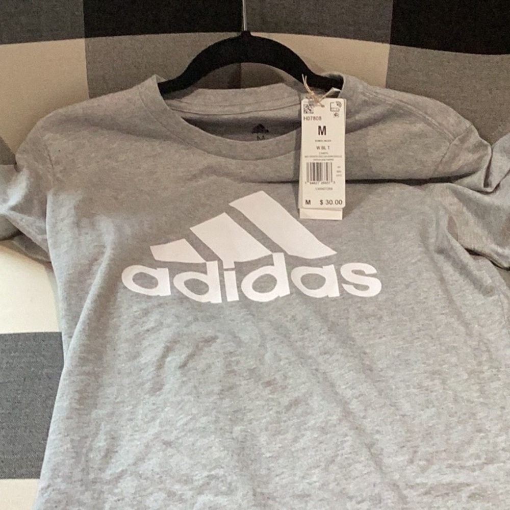 Grey adidas shirt brand new with tags women’s medium